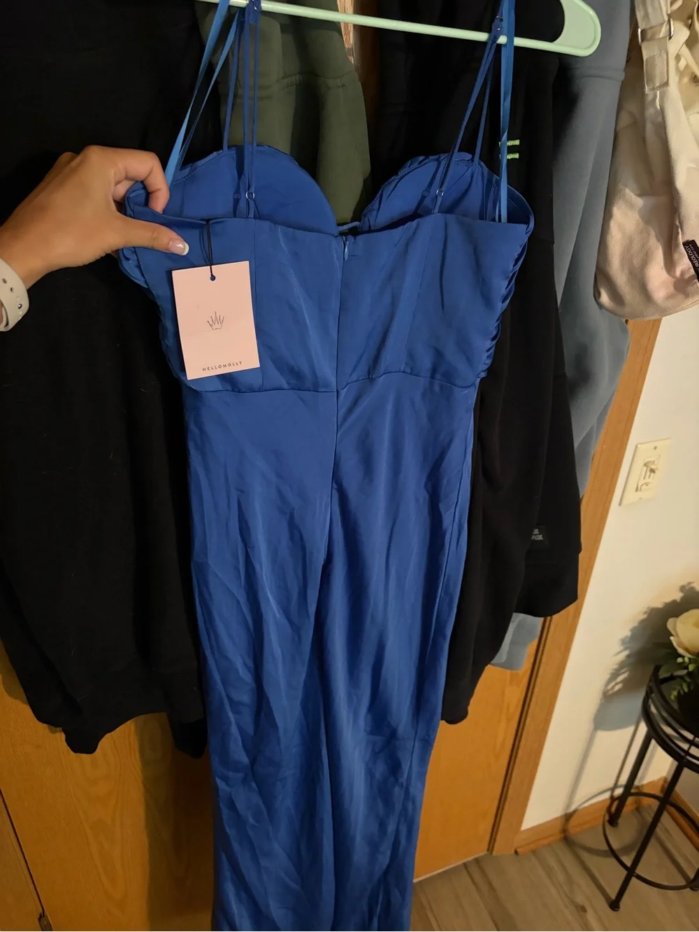 Hello Molly Blue Satin Dress
